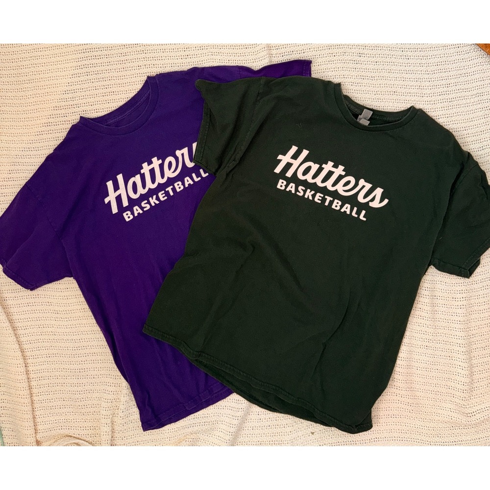 Two Stetson College Hatters Basketball T shirts Mens XL Short Sleeve
